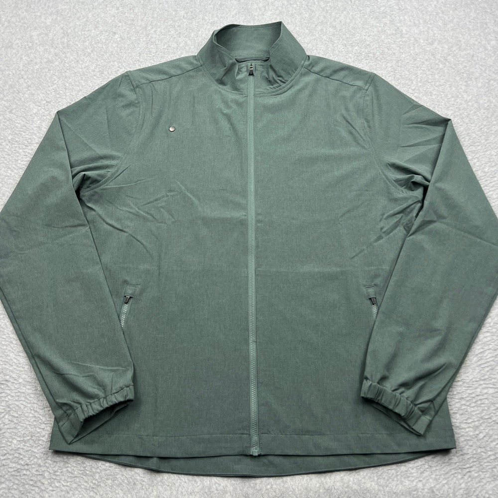 Vuori Venture Track Jacket Mens Large Green Heathered Full Zip Lightweight V536